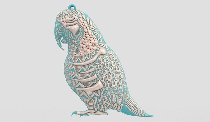 Parrot Necklace 3D print model