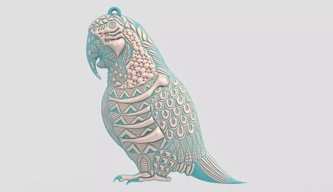 Parrot Necklace 3D print model_0