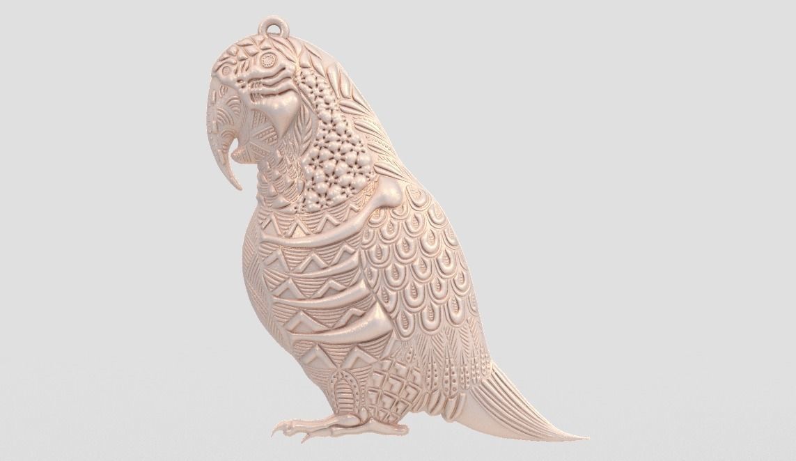 Parrot Necklace 3D print model_4