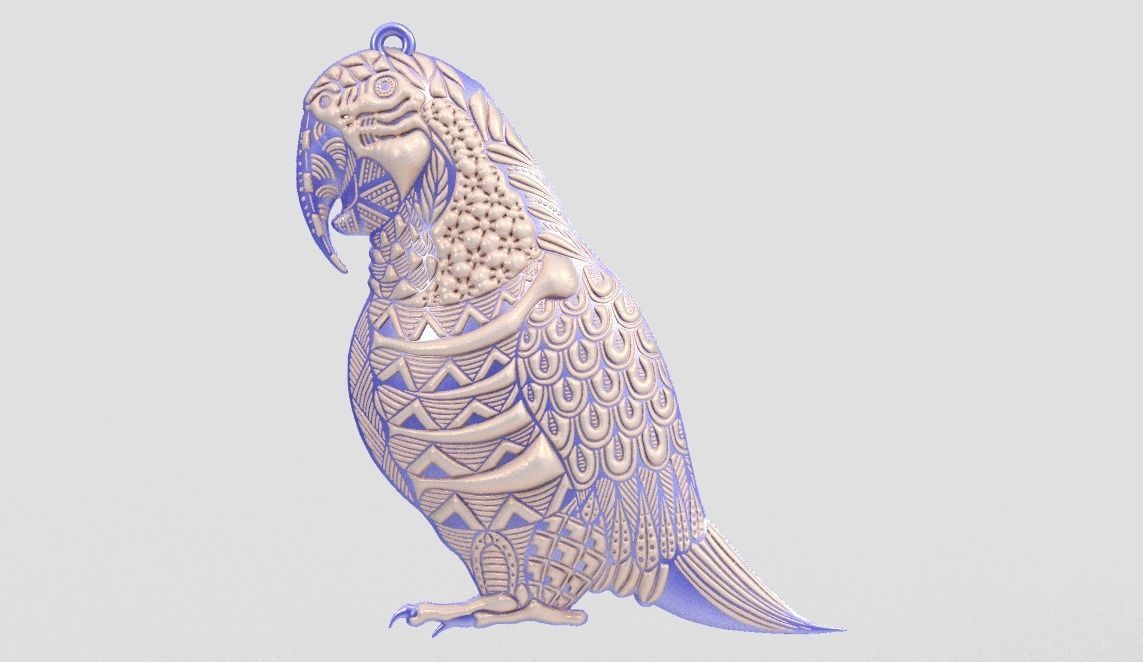 Parrot Necklace 3D print model_5