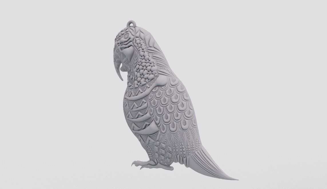 Parrot Necklace 3D print model_8
