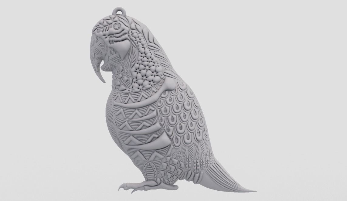 Parrot Necklace 3D print model_10