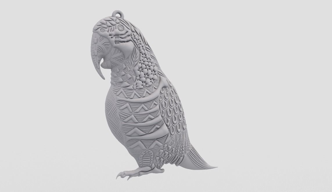 Parrot Necklace 3D print model_9