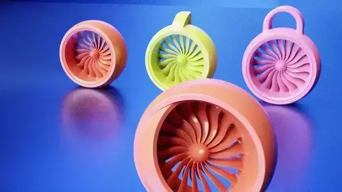 Fan blades 3D print model