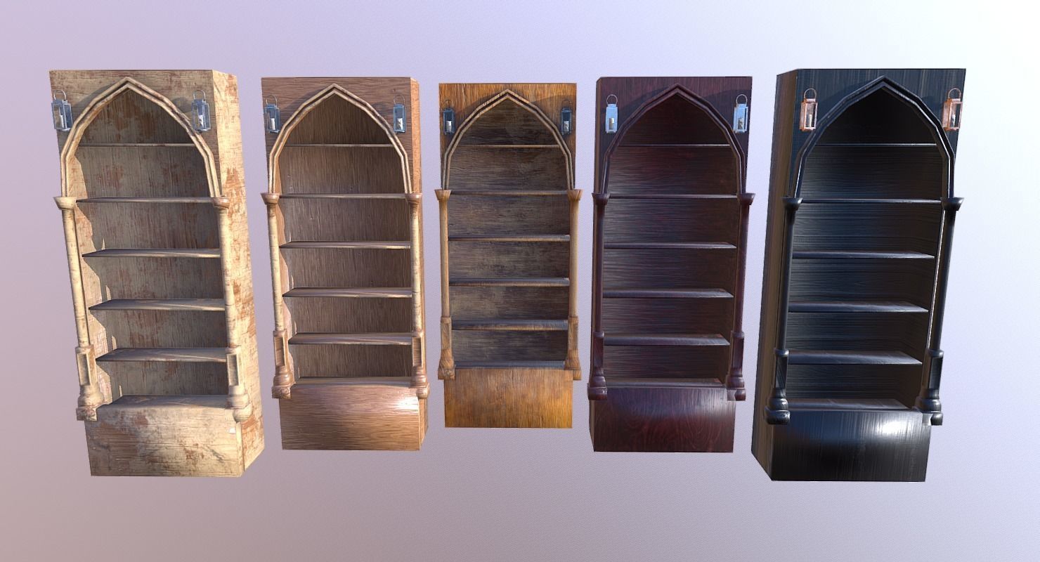 Shelf M01 - The Marquis Collection Low-poly 3D model_4