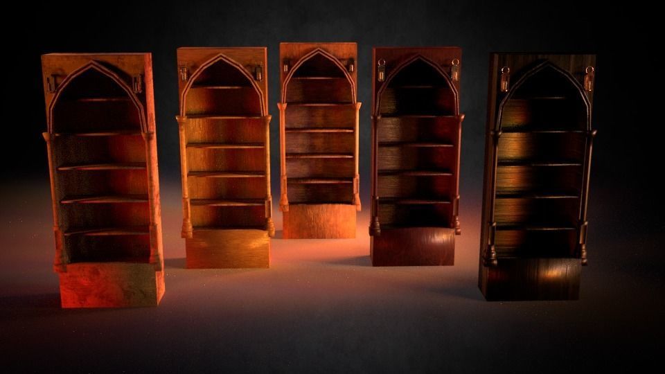 Shelf M01 - The Marquis Collection Low-poly 3D model_3