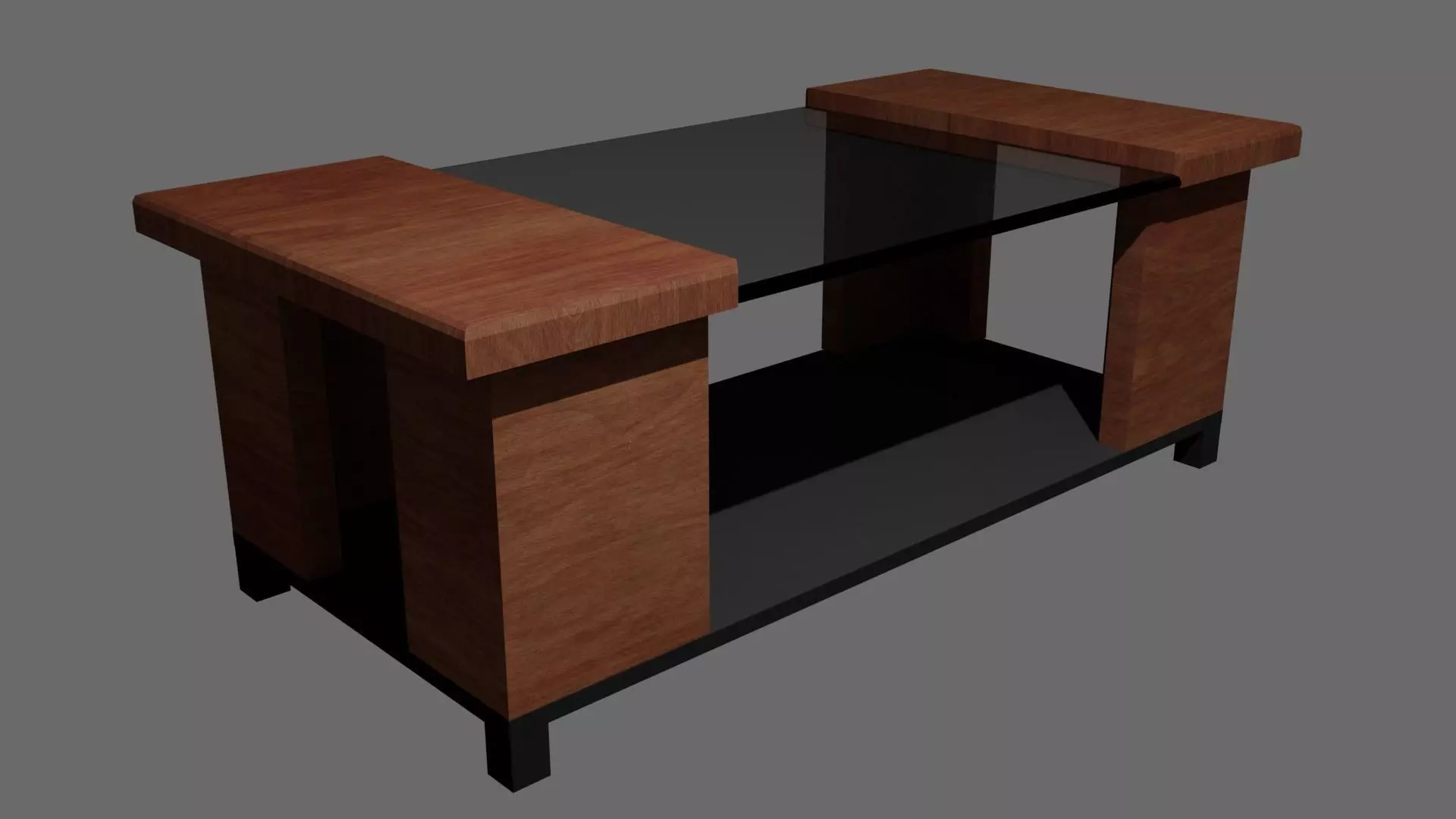 Coffee Table Low-poly 3D model_0