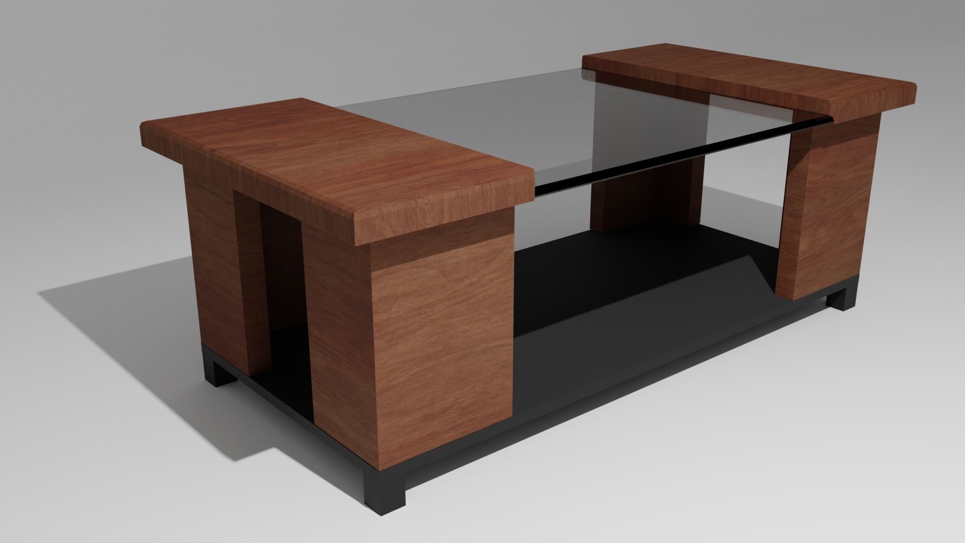 Coffee Table Low-poly 3D model_3