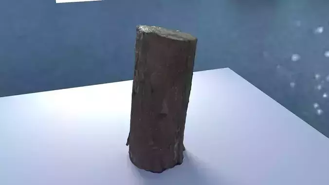 small log  low-poly 3D model