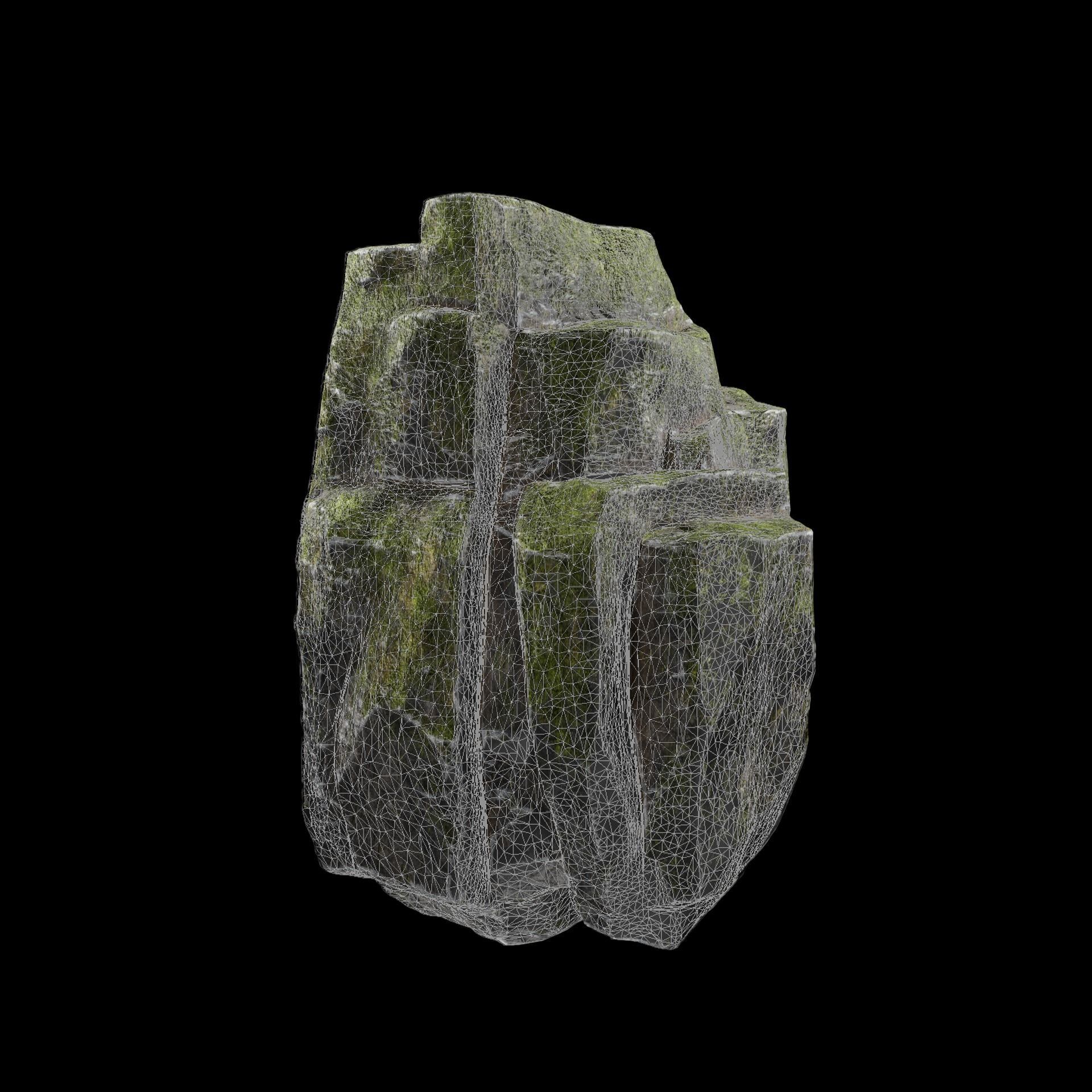 Granite Rock Pack Low-poly 3D model_12