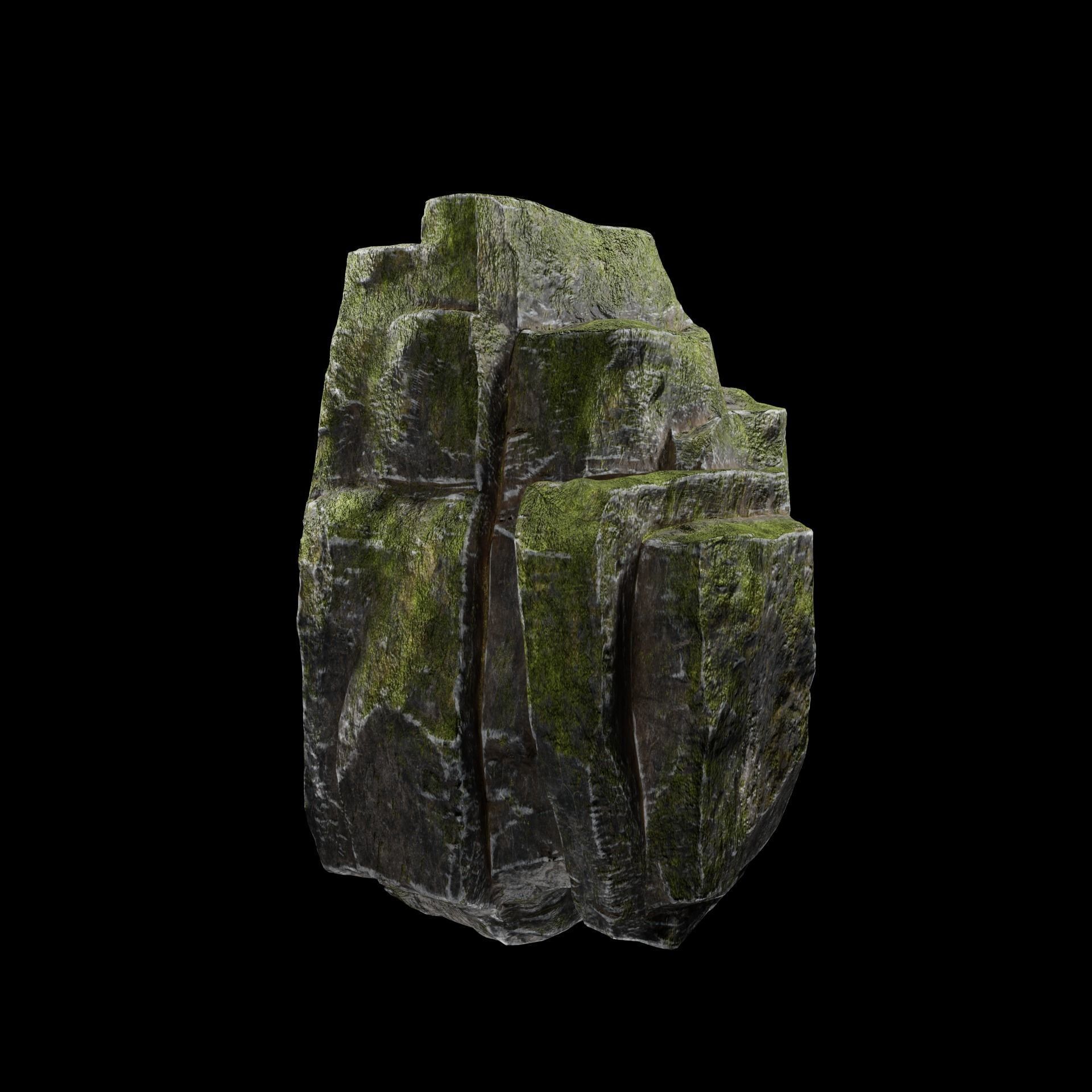 Granite Rock Pack Low-poly 3D model_11