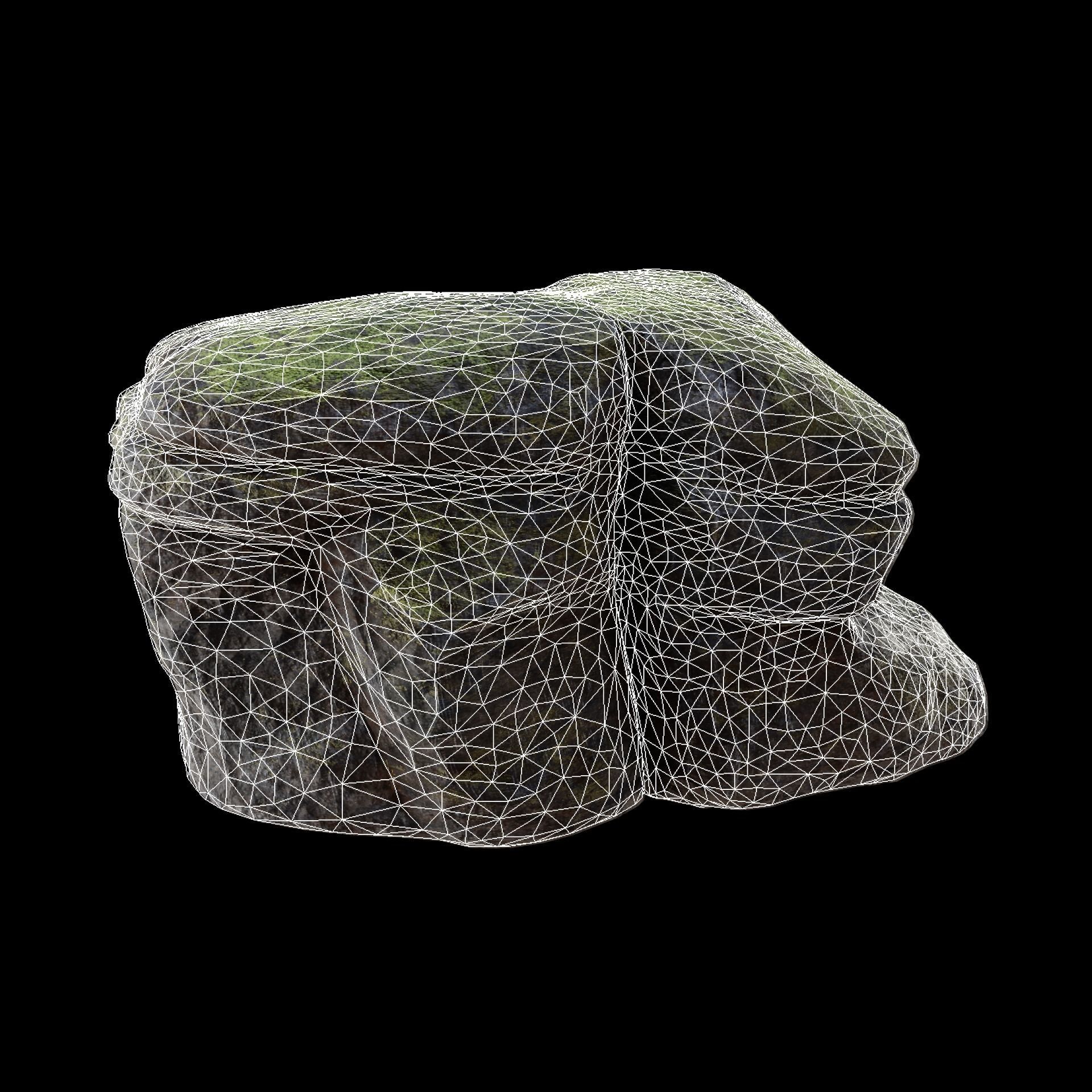 Granite Rock Pack Low-poly 3D model_10