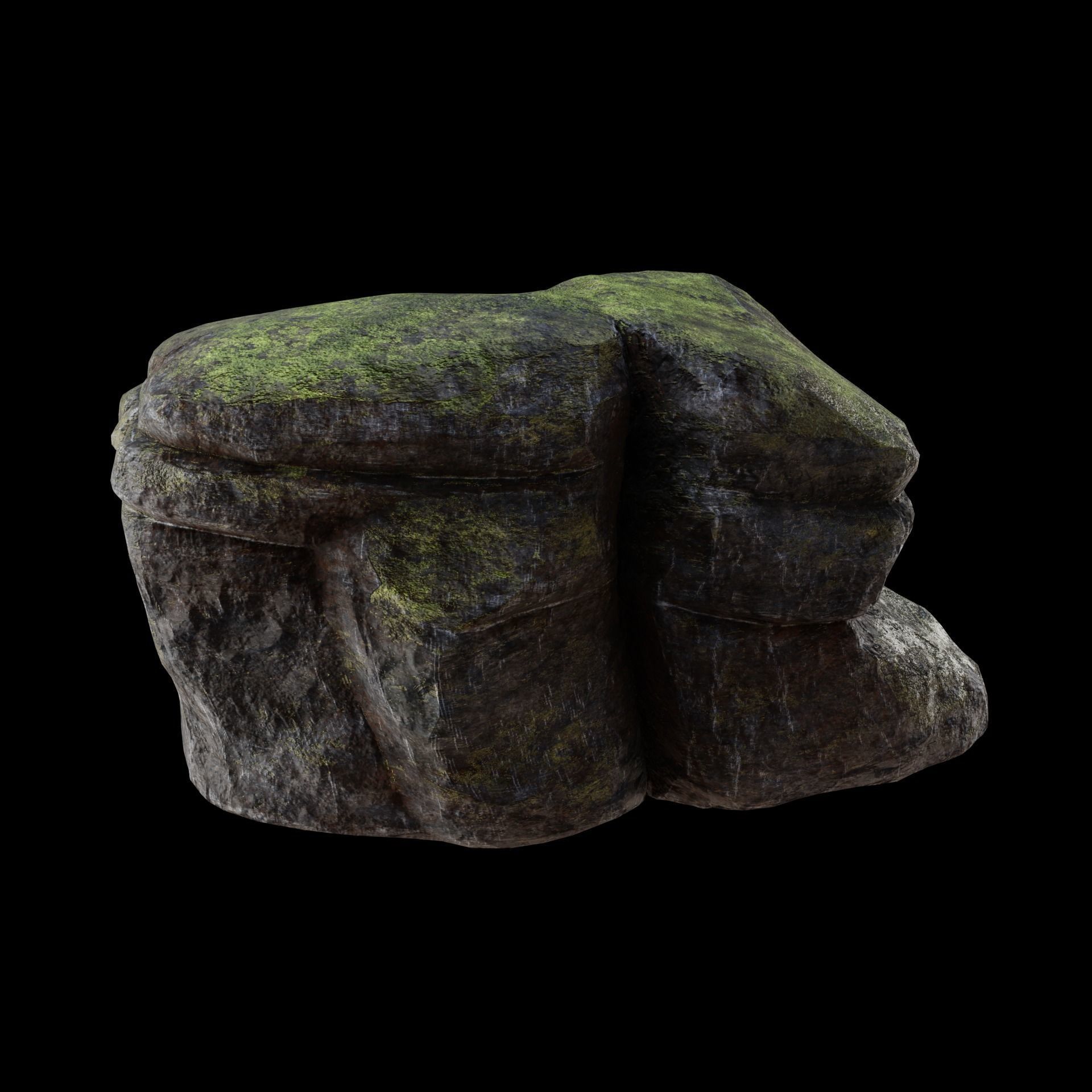 Granite Rock Pack Low-poly 3D model_8