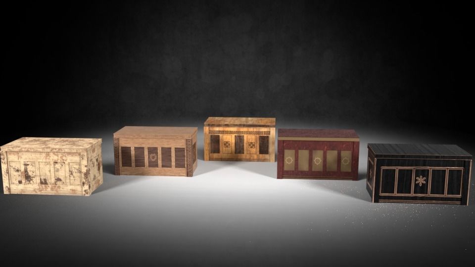 Desk M01 - The Marquis Collection Low-poly 3D model_2