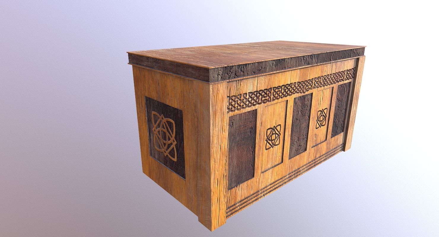 Desk M01 - The Marquis Collection Low-poly 3D model_9