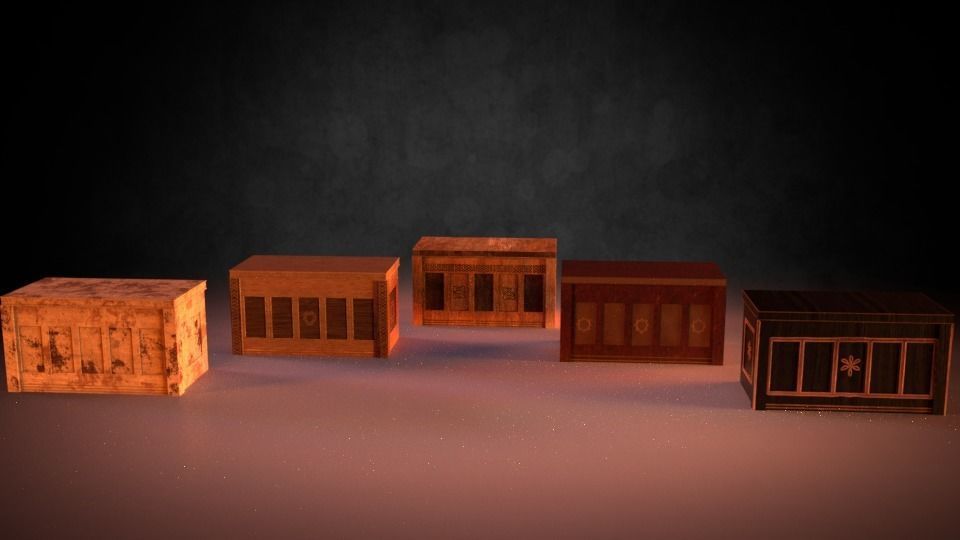 Desk M01 - The Marquis Collection Low-poly 3D model_4