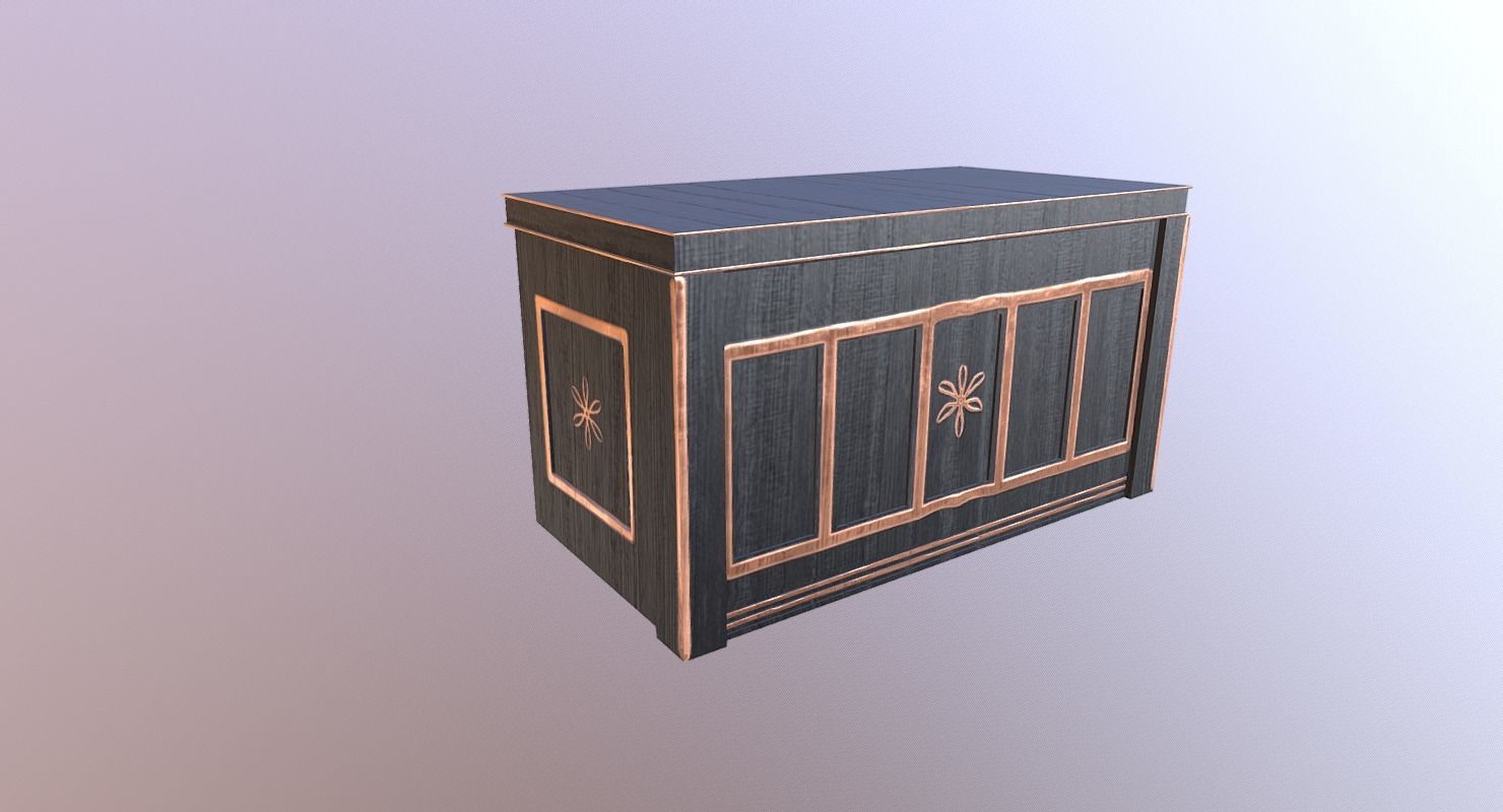 Desk M01 - The Marquis Collection Low-poly 3D model_8