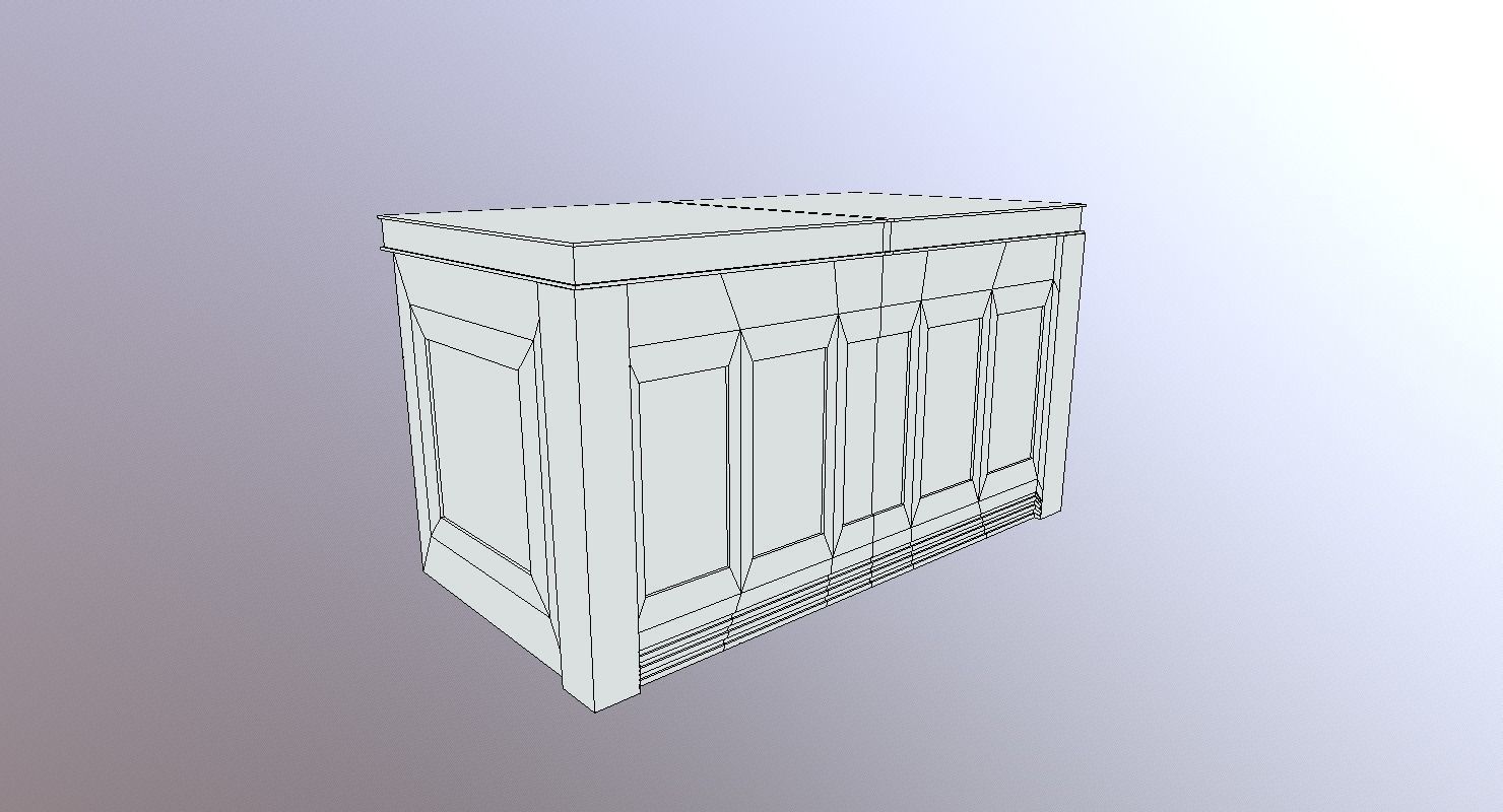 Desk M01 - The Marquis Collection Low-poly 3D model_10