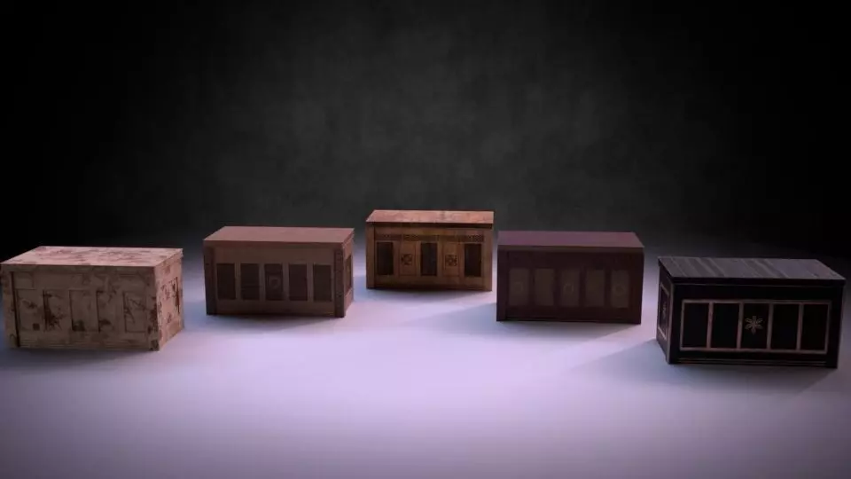 Desk M01 - The Marquis Collection Low-poly 3D model_0