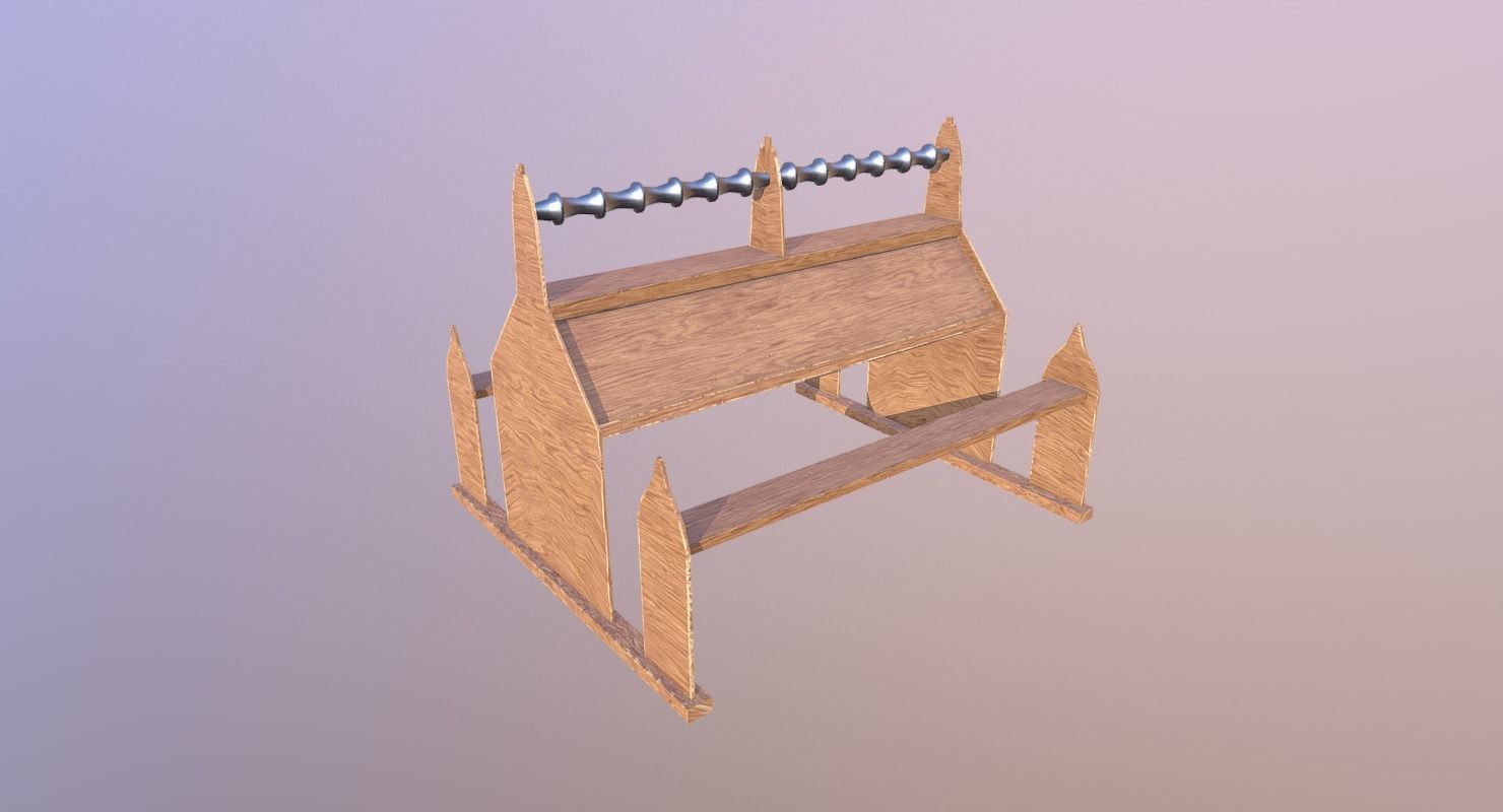 Reading Table M01 - The Marquis Collection Low-poly 3D model_7