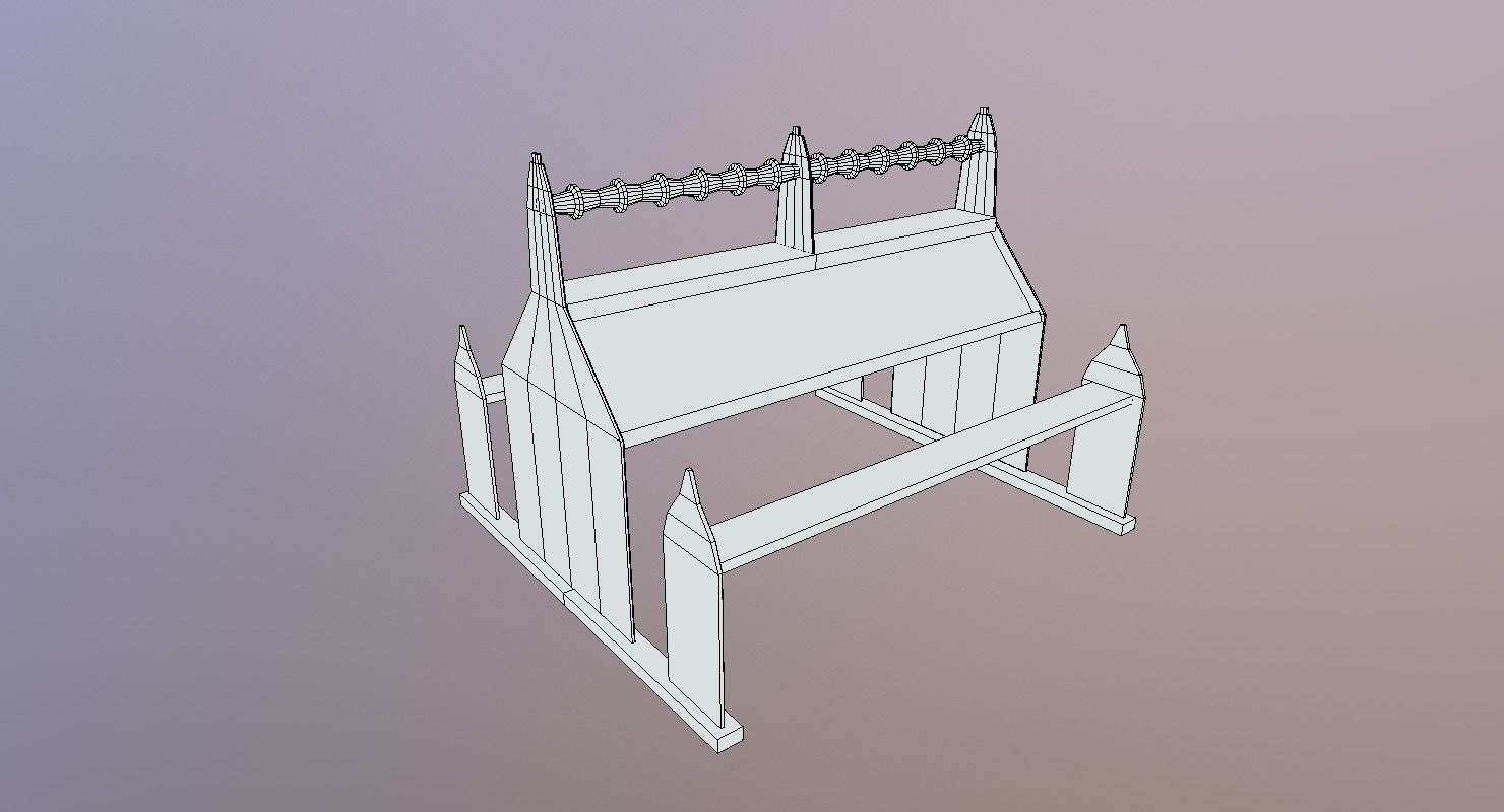 Reading Table M01 - The Marquis Collection Low-poly 3D model_10