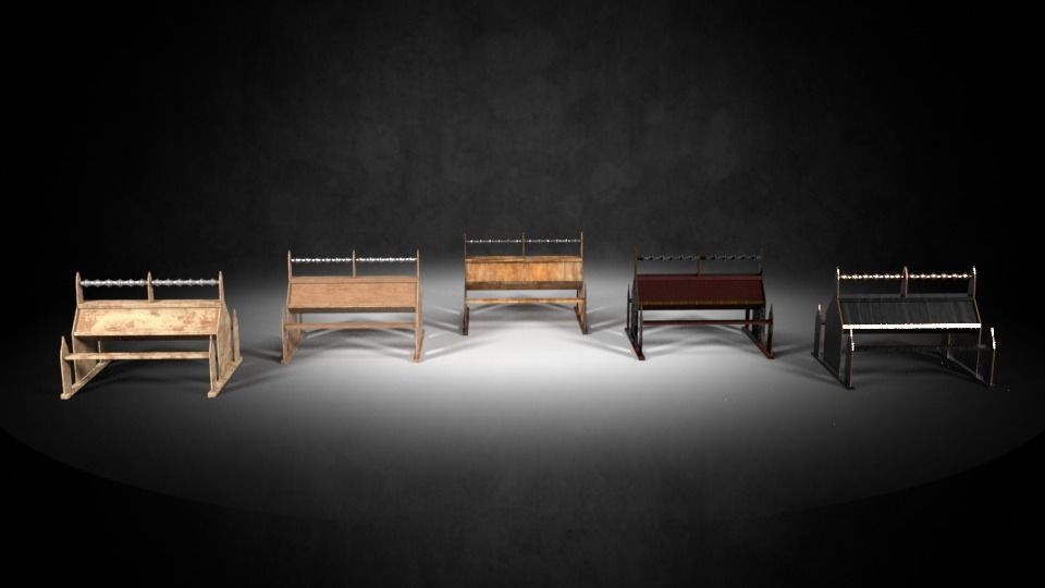 Reading Table M01 - The Marquis Collection Low-poly 3D model_2