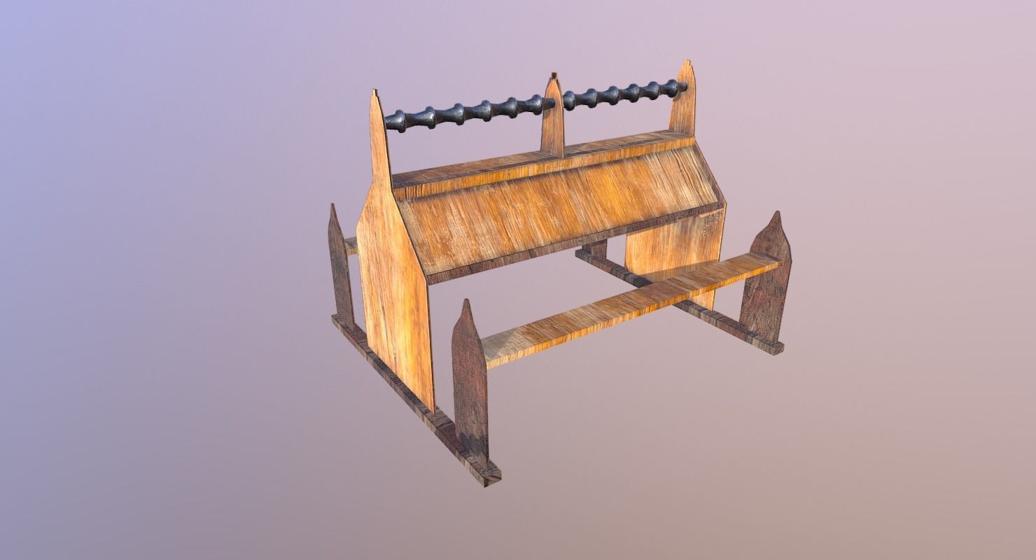 Reading Table M01 - The Marquis Collection Low-poly 3D model_8