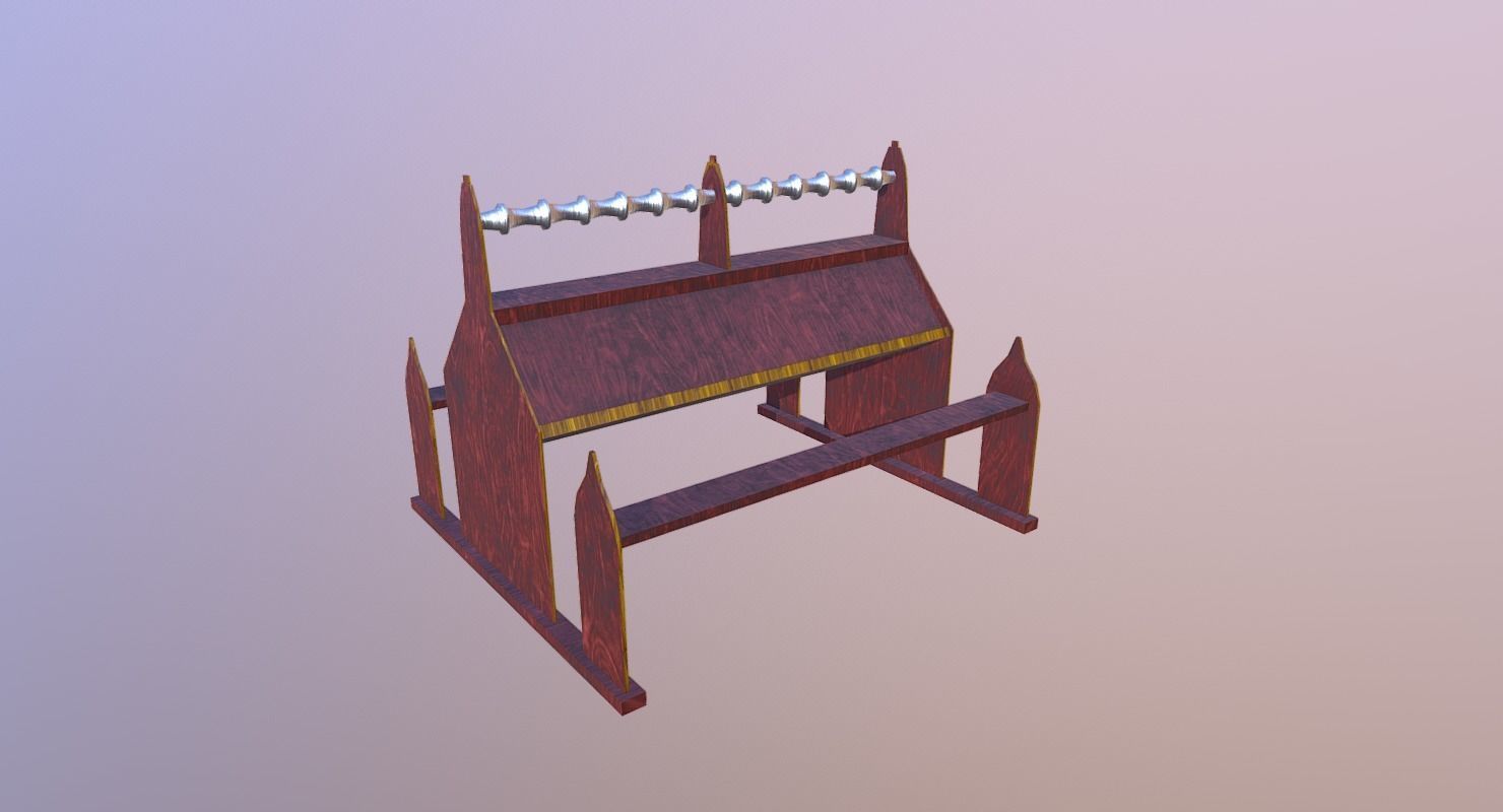 Reading Table M01 - The Marquis Collection Low-poly 3D model_6