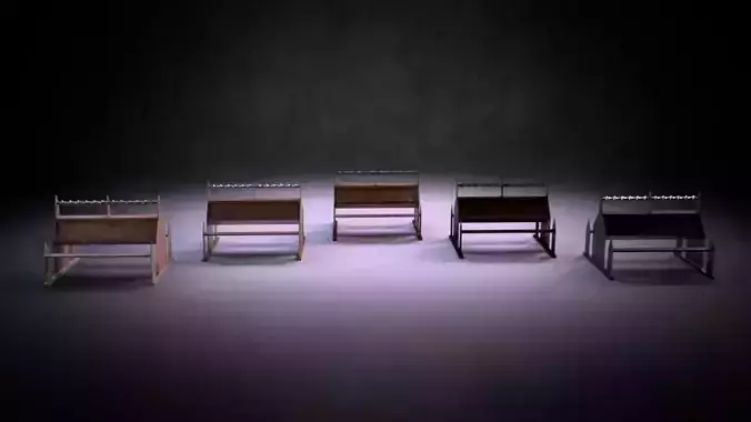 Reading Table M01 - The Marquis Collection Low-poly 3D model