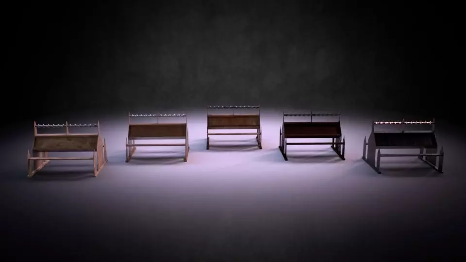 Reading Table M01 - The Marquis Collection Low-poly 3D model_0