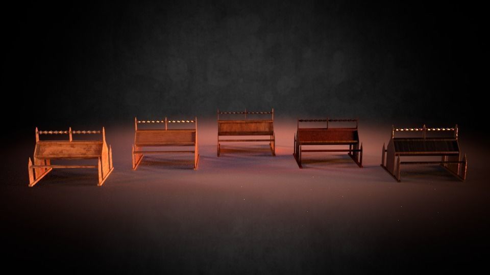 Reading Table M01 - The Marquis Collection Low-poly 3D model_4