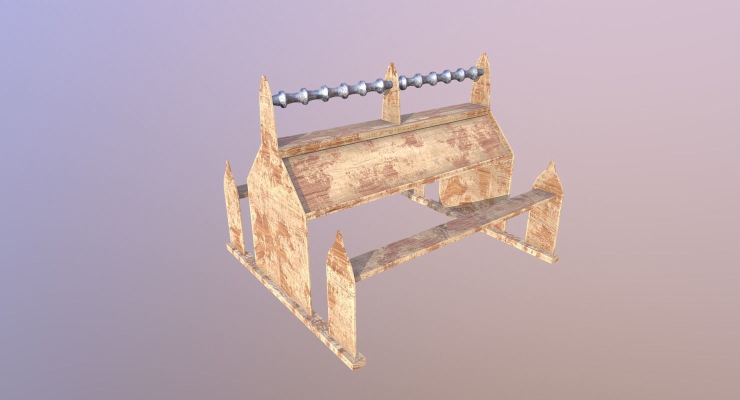 Reading Table M01 - The Marquis Collection Low-poly 3D model_9