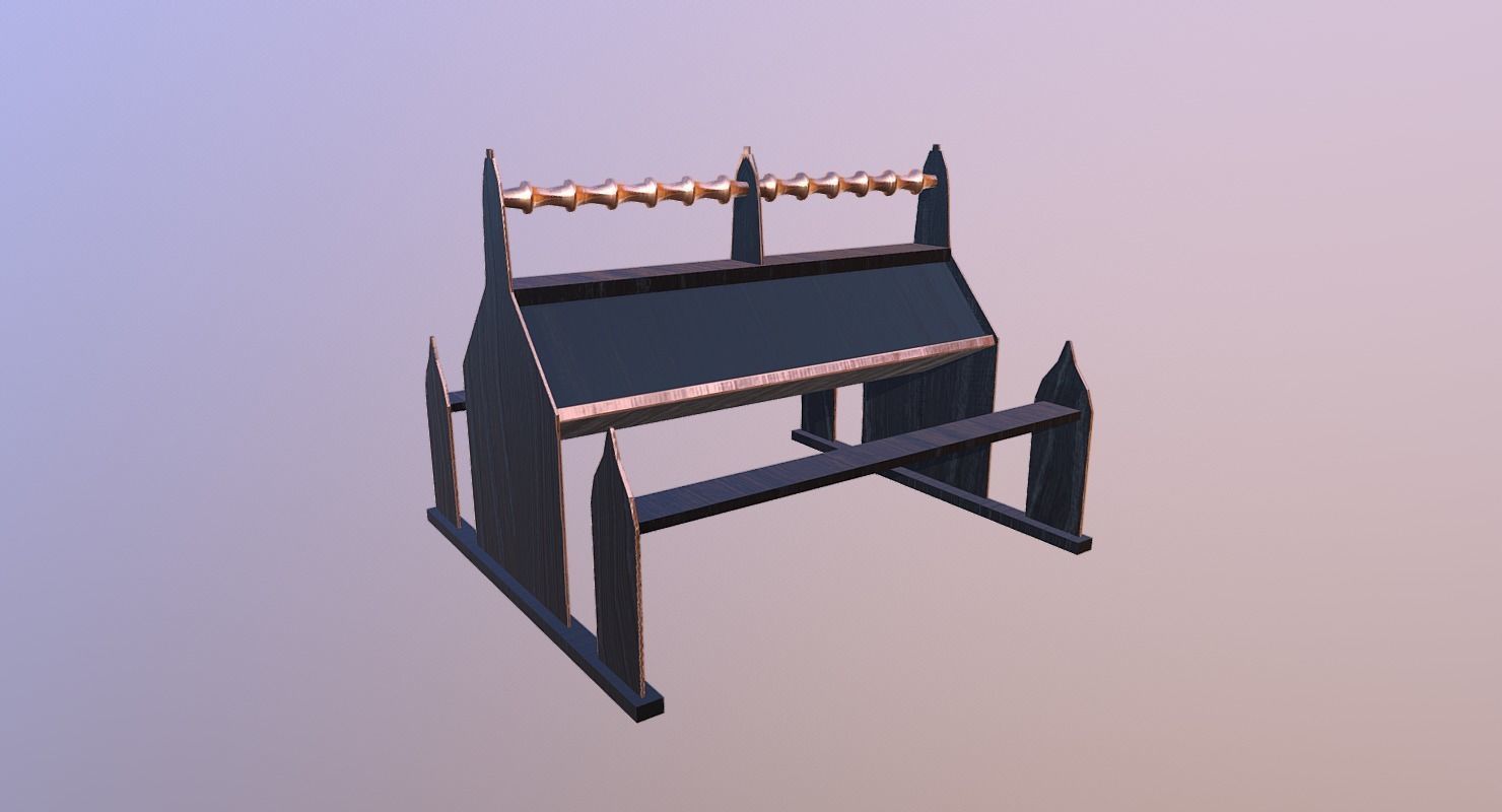 Reading Table M01 - The Marquis Collection Low-poly 3D model_5