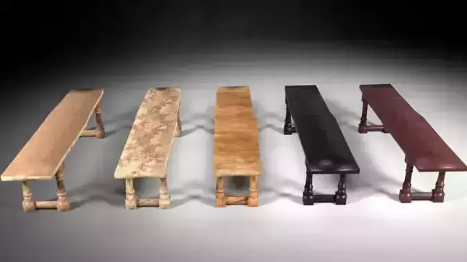 Bench M01 - The Marquis Collection Low-poly 3D model