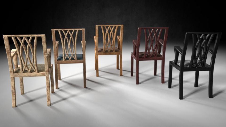Chair M01 - The Marquis Collection Low-poly 3D model_6
