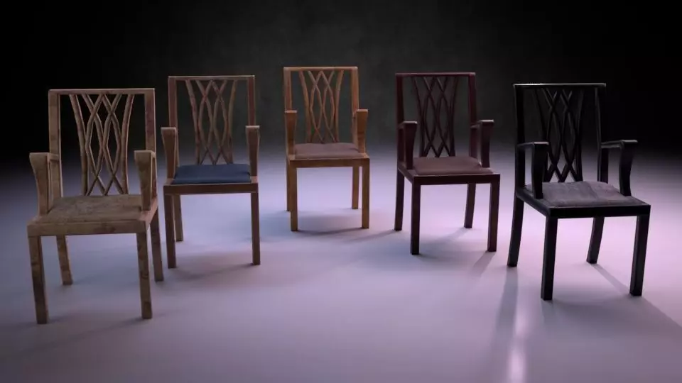 Chair M01 - The Marquis Collection Low-poly 3D model_0