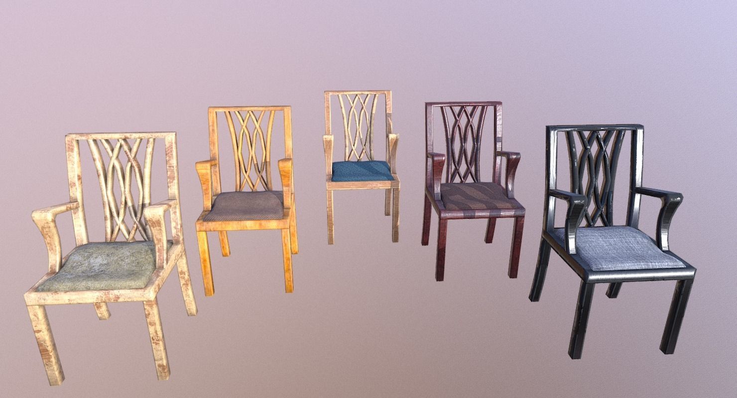 Chair M01 - The Marquis Collection Low-poly 3D model_4