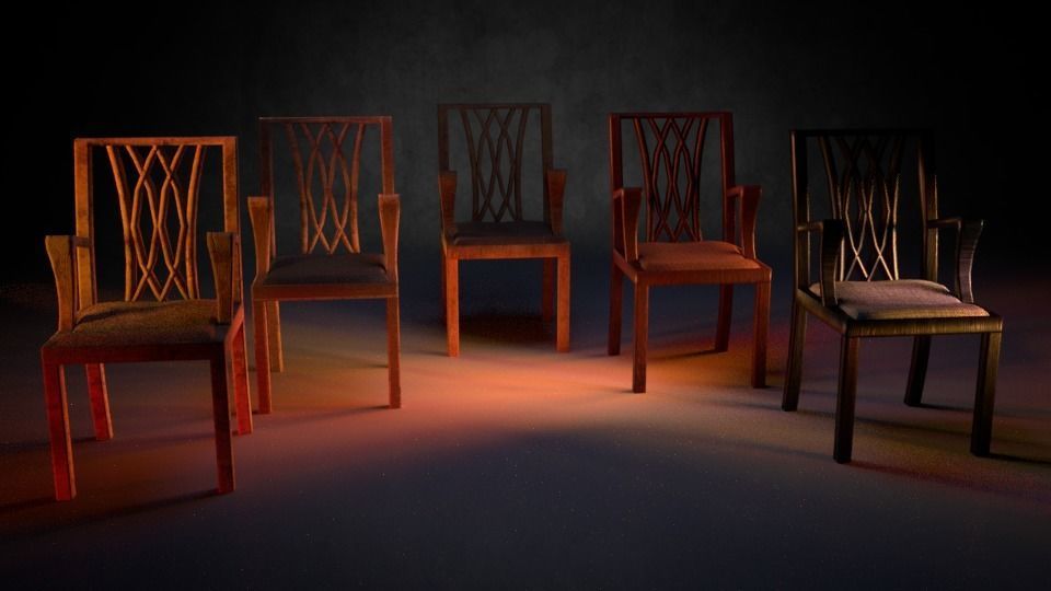 Chair M01 - The Marquis Collection Low-poly 3D model_3