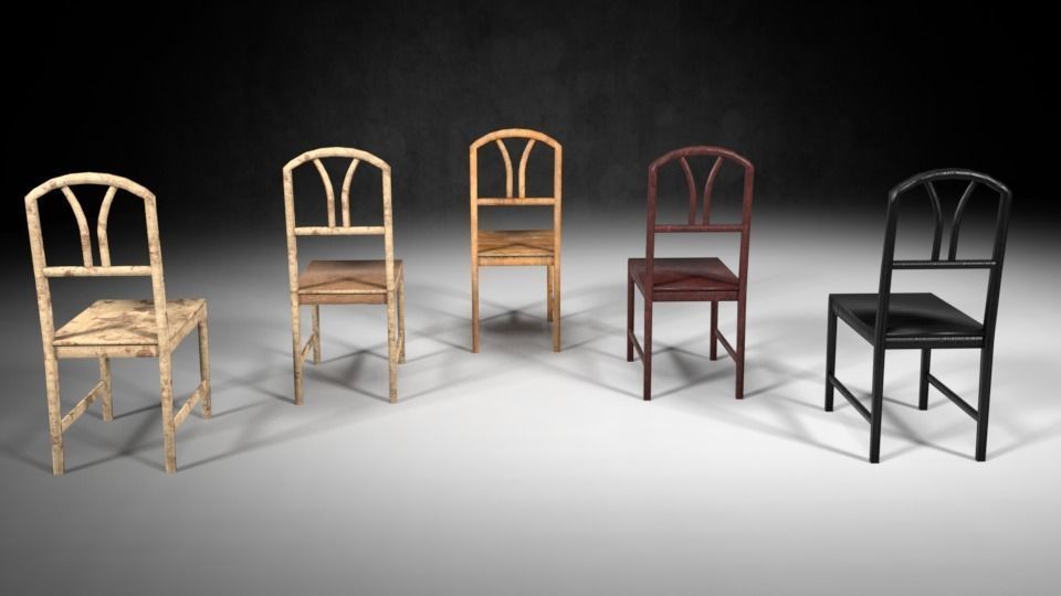 Chair M02 - The Marquis Collection Low-poly 3D model_6