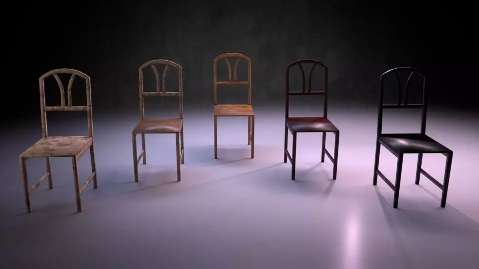 Chair M02 - The Marquis Collection Low-poly 3D model_0