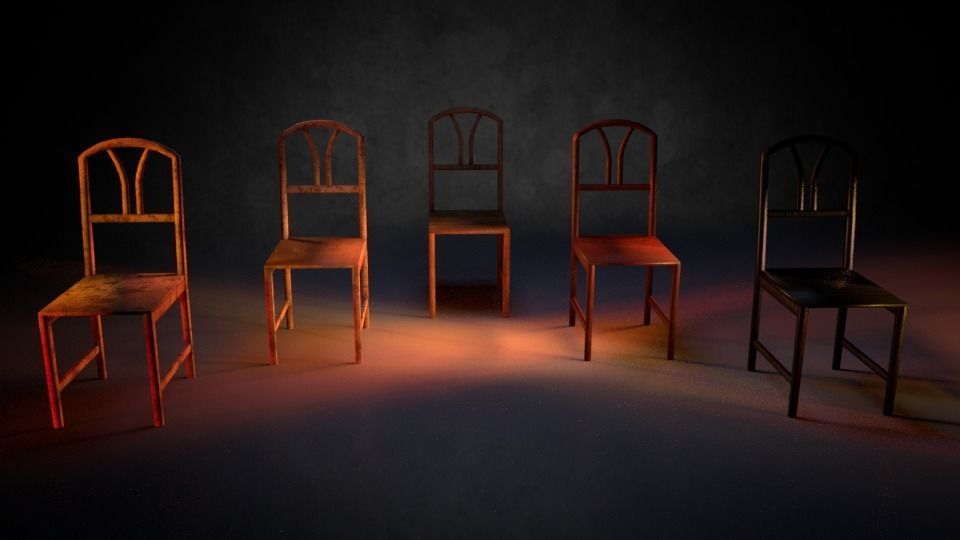 Chair M02 - The Marquis Collection Low-poly 3D model_4