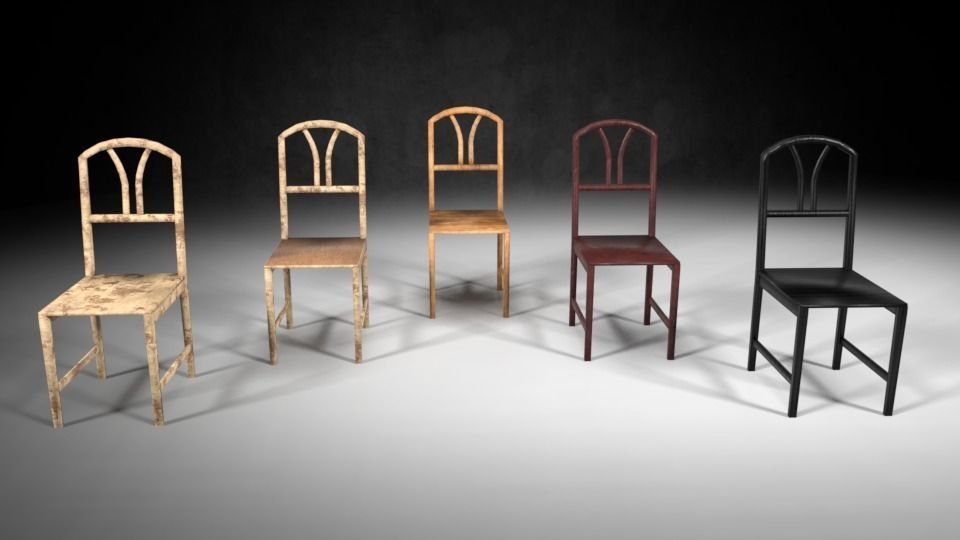 Chair M02 - The Marquis Collection Low-poly 3D model_2