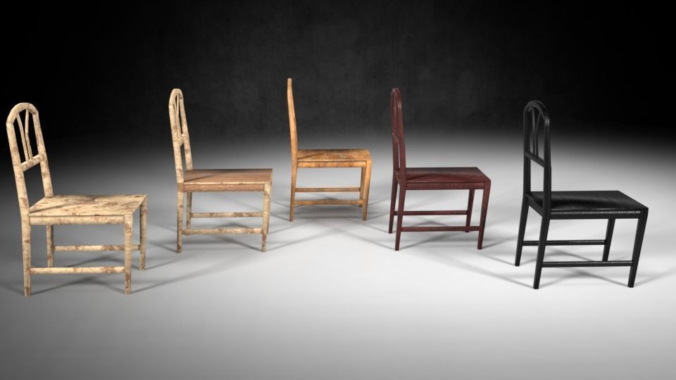 Chair M02 - The Marquis Collection Low-poly 3D model_5
