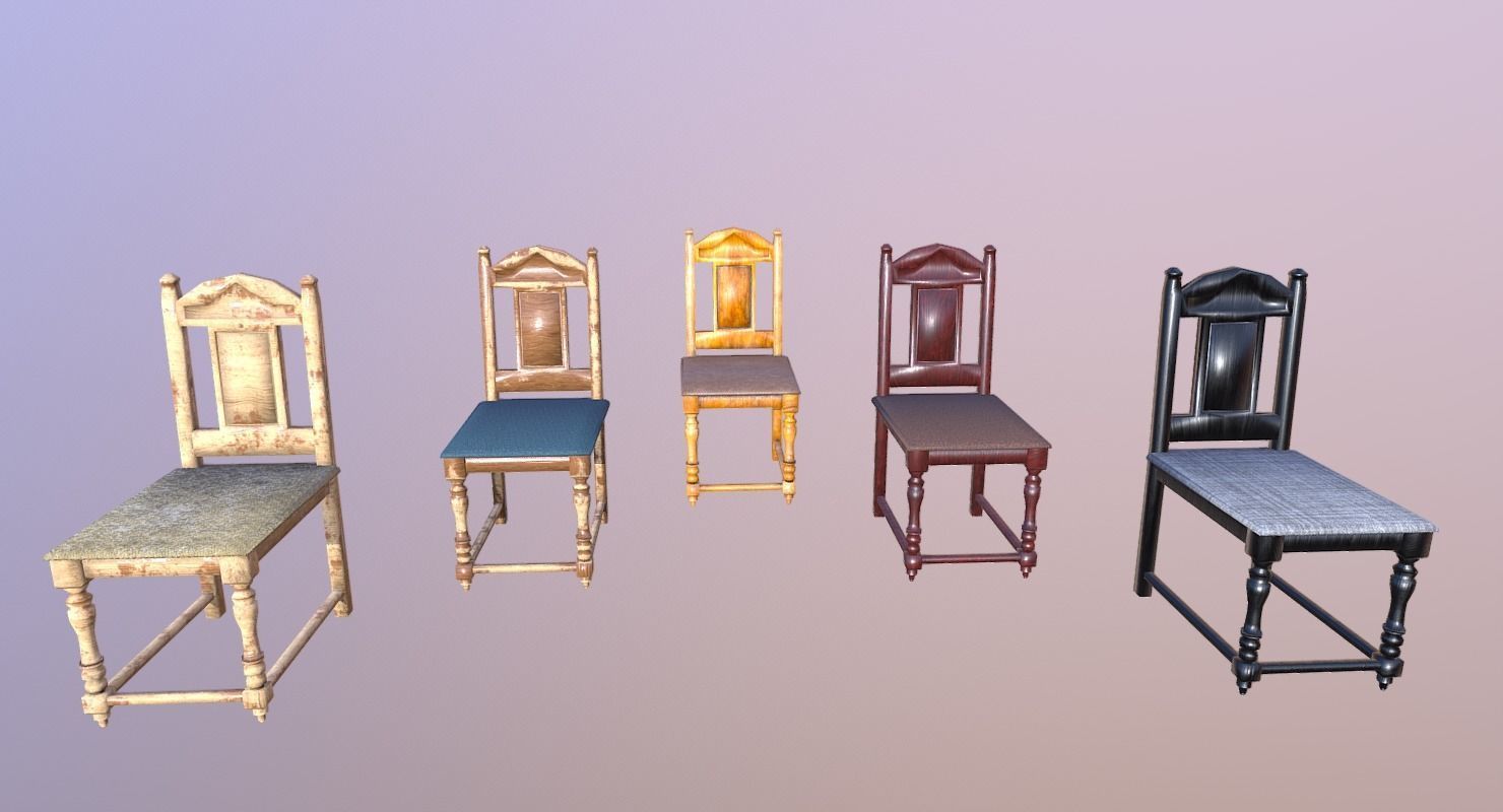Chair M03 - The Marquis Collection Low-poly 3D model_3