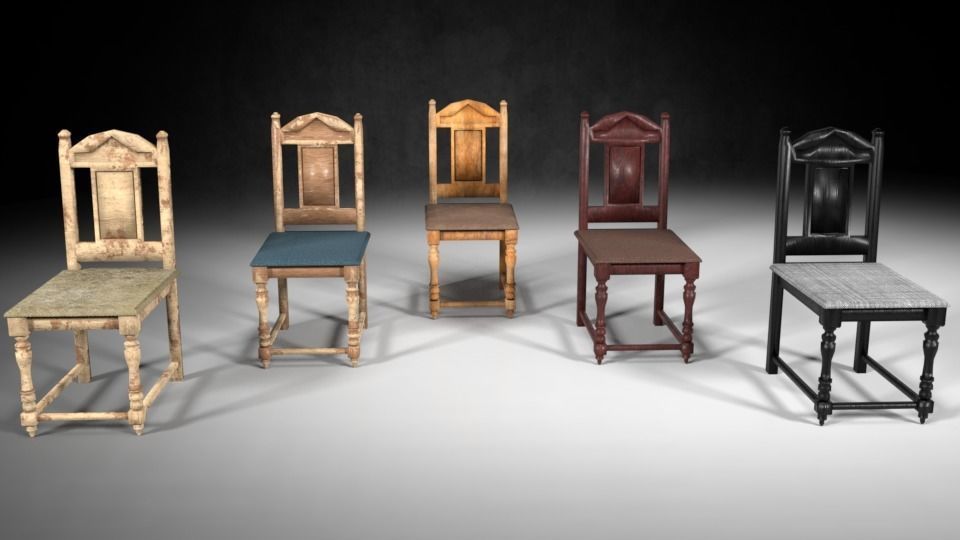 Chair M03 - The Marquis Collection Low-poly 3D model_2