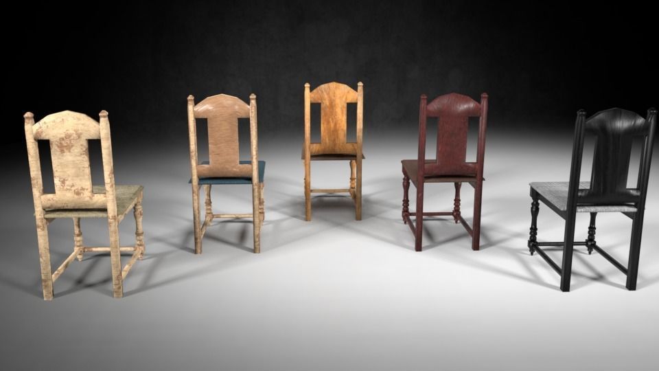 Chair M03 - The Marquis Collection Low-poly 3D model_5