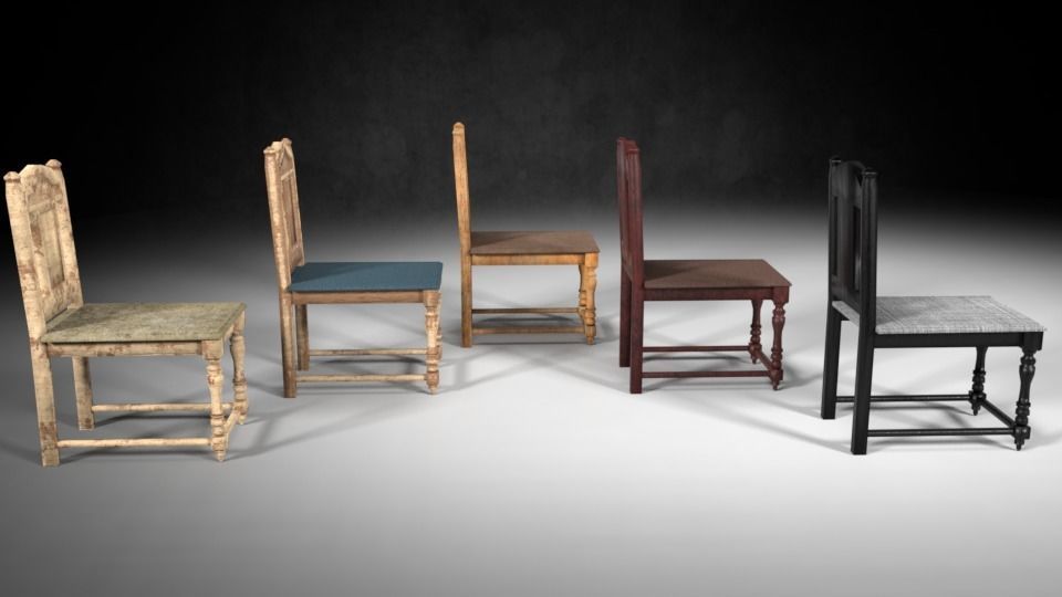 Chair M03 - The Marquis Collection Low-poly 3D model_6