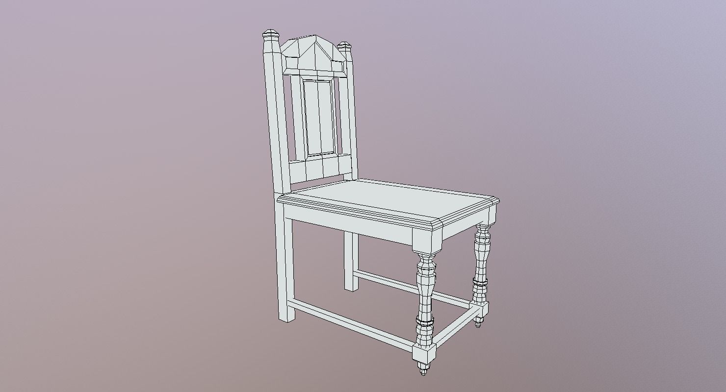 Chair M03 - The Marquis Collection Low-poly 3D model_12