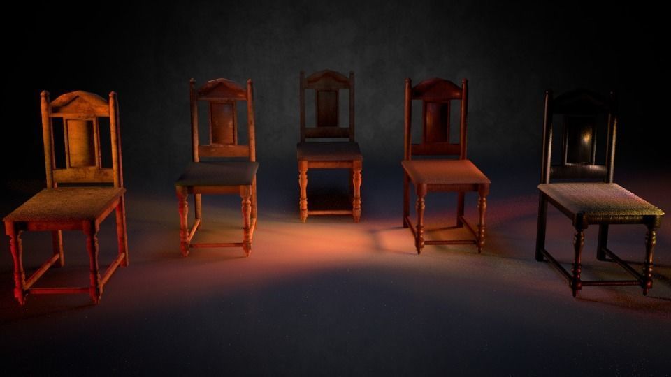 Chair M03 - The Marquis Collection Low-poly 3D model_4