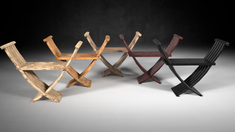 Chair M04 - The Marquis Collection Low-poly 3D model_2